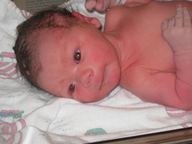 Minutes after being born